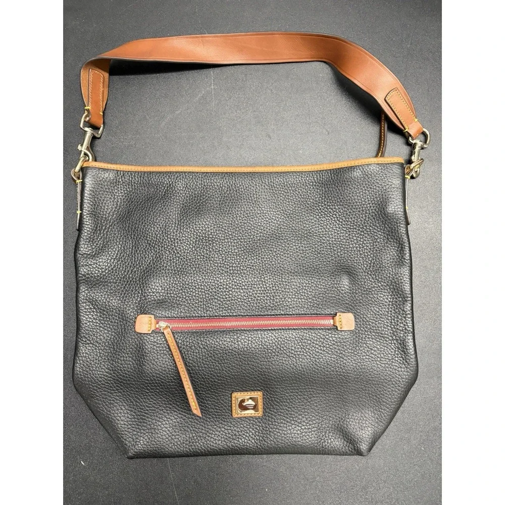 Dooney & Bourke Authentic Pebble‎ Hobo Shoulder Handbag Bag - Black